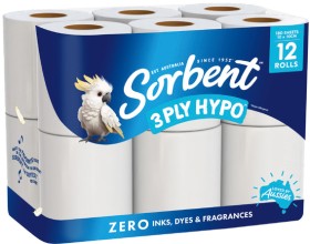 Sorbent+Toilet+Tissue+3+Ply+12+Pack+Selected+Varieties