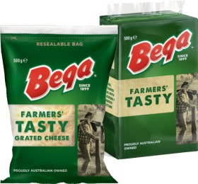 Bega+Cheese+Grated+or+Block+500g+Selected+Varieties