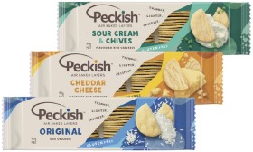 NEW-Peckish-Rice-Crackers-90g-Selected-Varieties on sale