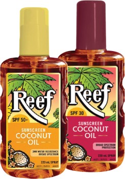 Reef-Sunscreen-Coconut-Oil-SPF-50-or-SPF30-220mL-Spray on sale
