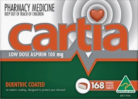 Cartia-Low-Dose-Aspirin-100mg-168-Tablets on sale
