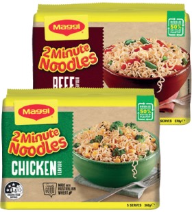 Maggi-2-Minute-Noodles-or-Fusian-Mi-Goreng-Noodles-5-Pack-Selected-Varieties on sale