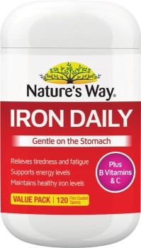Natures-Way-Iron-Daily-120-Tablets on sale