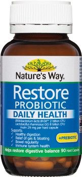Natures-Way-Restore-Probiotic-Daily-Health-90-Capsules on sale