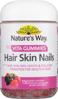 Natures-Way-Adult-Vita-Gummies-Hair-Skin-Nails-150-Pack on sale
