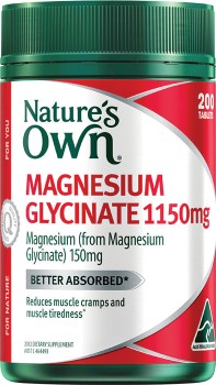 Natures-Own-Magnesium-Glycinate-1150mg-200-Tablets on sale