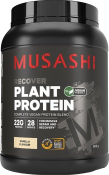 Musashi-Plant-Protein-Vanilla-900g on sale
