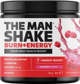 NEW-The-Man-Shake-Burn-Energy-Raspberry-160g on sale