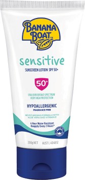 Banana-Boat-Sensitive-Sunscreen-Lotion-SPF50-200g on sale