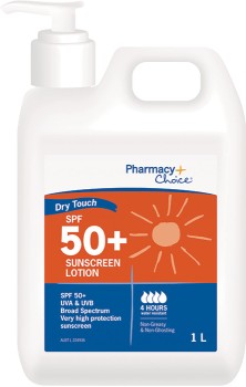 Pharmacy-Choice-Dry-Touch-Sunscreen-Lotion-SPF50-1L on sale