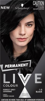 Schwarzkopf+Live+Colour+Permanent+Hair+Colour+1-10+Black