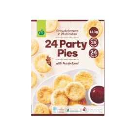 Woolworths-Party-Pies-11-kg-Pk-24-From-the-Freezer on sale