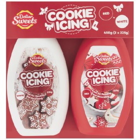 Dollar-Sweets-Cookie-Icing-White-Red-450g-Pk-2 on sale