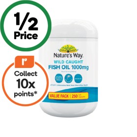 Nature%26rsquo%3Bs+Way+Wild+Caught+Fish+Oil+1000mg+Soft+Capsules+Pk+250%7E
