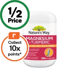Natures-Way-Magnesium-Turmeric-Tablets-Pk-150 on sale