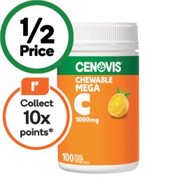 Cenovis-Mega-C-1000mg-Chewable-Tablets-Pk-100 on sale