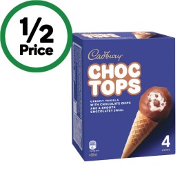 Cadbury+Choc+Tops+or+Oreo+Cookie+Tops+Ice+Cream+Cones+400ml+Pk+4