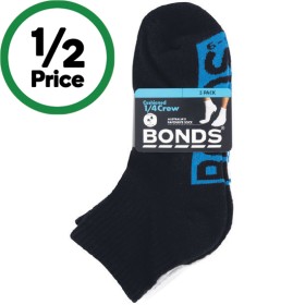 Bonds+Men%26rsquo%3Bs+Cushioned+1%2F4+Crew+Sock+Assorted+Pk+3