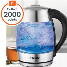 TODO-Glass-Cordless-Electric-Kettle-Stainless-Steel-17L on sale