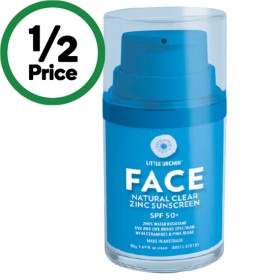 Little-Urchin-SPF-50-Face-Natural-Clear-Zinc-Sunscreen-50g on sale