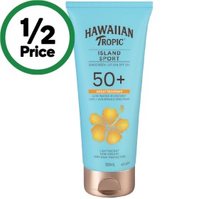 Hawaiian-Tropic-SPF-50-Island-Sport-Sunscreen-Lotion-180ml on sale