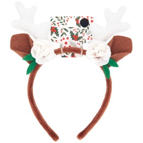 Christmas+Felt+Reindeer+Floral+Headband