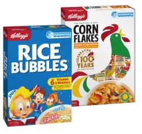 Kellogg%26rsquo%3Bs+Corn+Flakes+380g+or+Rice+Bubbles+250g