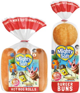 Mighty-Soft-Hot-Dog-Rolls-or-Burger-Buns-6-Pack on sale