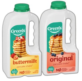 Greens-Pancake-Shake-325375g-Selected-Varieties on sale