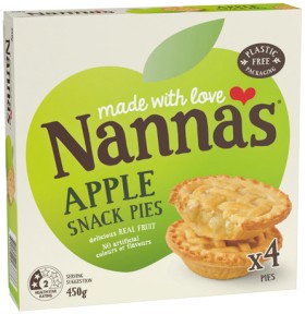 Nanna%26rsquo%3Bs+Fruit+Pie+Family+Size+600g+or+Snack+Pies+450g+Selected+Varieties