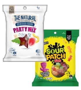 The-Natural-Confectionery-Co-130230g-Sour-Patch-Kids-Bag-190g-or-Pascall-Lollies-150300g-Selected-Varieties on sale