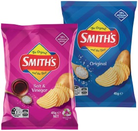 Smith%26rsquo%3Bs+Crinkle+Cut+Chips+or+Twisties+45g+Selected+Varieties