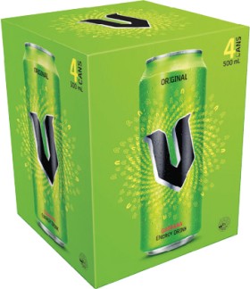V+Energy+Drink+4x500mL+Selected+Varieties