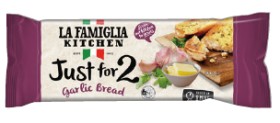 La-Famiglia-Kitchen-Just-for-2-Garlic-Bread-170g on sale