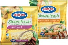 Birds+Eye+SteamFresh+Potato+Mash+with+Butter+or+Flavoured+Sides+Vegetables+400g+Selected+Varieties