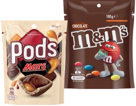 MMs-130180g-Pods-160g-or-Maltesers-120140g-Share-Pack-Selected-Varieties on sale