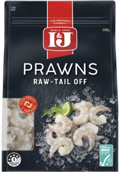 IJ-Raw-Peeled-Prawns-Tail-Off-500g on sale