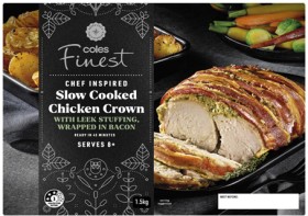 Coles+Finest+Slow+Cooked+Chicken+Crown+with+Leek+%26amp%3B+Bacon+1.5kg