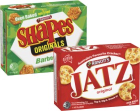 Arnott%26%23039%3Bs+Jatz+or+Shapes+Crackers+130g-225g