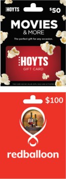10-off-Hoyts-and-Redballoon-Gift-Cards on sale