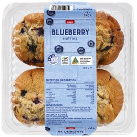 Coles-Muffins-4-Pack-420g-or-9-Pack-315g on sale