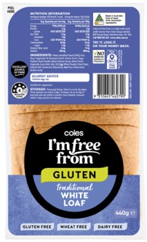 Coles+I%26%23039%3Bm+Free+From+Gluten+Traditional+White+Loaf+440g
