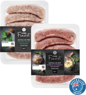 Coles+Finest+Sausages+450g-500g