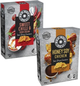 Red-Rock-Deli-Style-Crackers-135g on sale