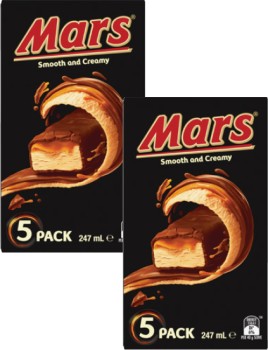 Mars-Smooth-Creamy-Frozen-Dessert-Bars-5-Pack-247mL on sale