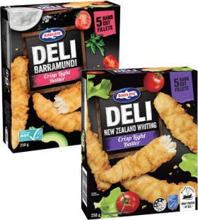 Birds-Eye-Deli-Crispy-Light-Batter-Fish-250g on sale