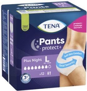 Tena+Plus+Night+Continence+Pants+Size+L+12+Pack
