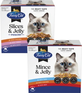 Fussy-Cat-Cat-Food-Pouch-12x80g on sale