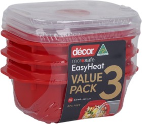 Dcor-Microsafe-Easy-Heat-Containers-375mL-3-Pack on sale