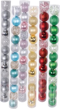 Christmas-Baubles-12-Pack-Assorted-Colours-60mm on sale